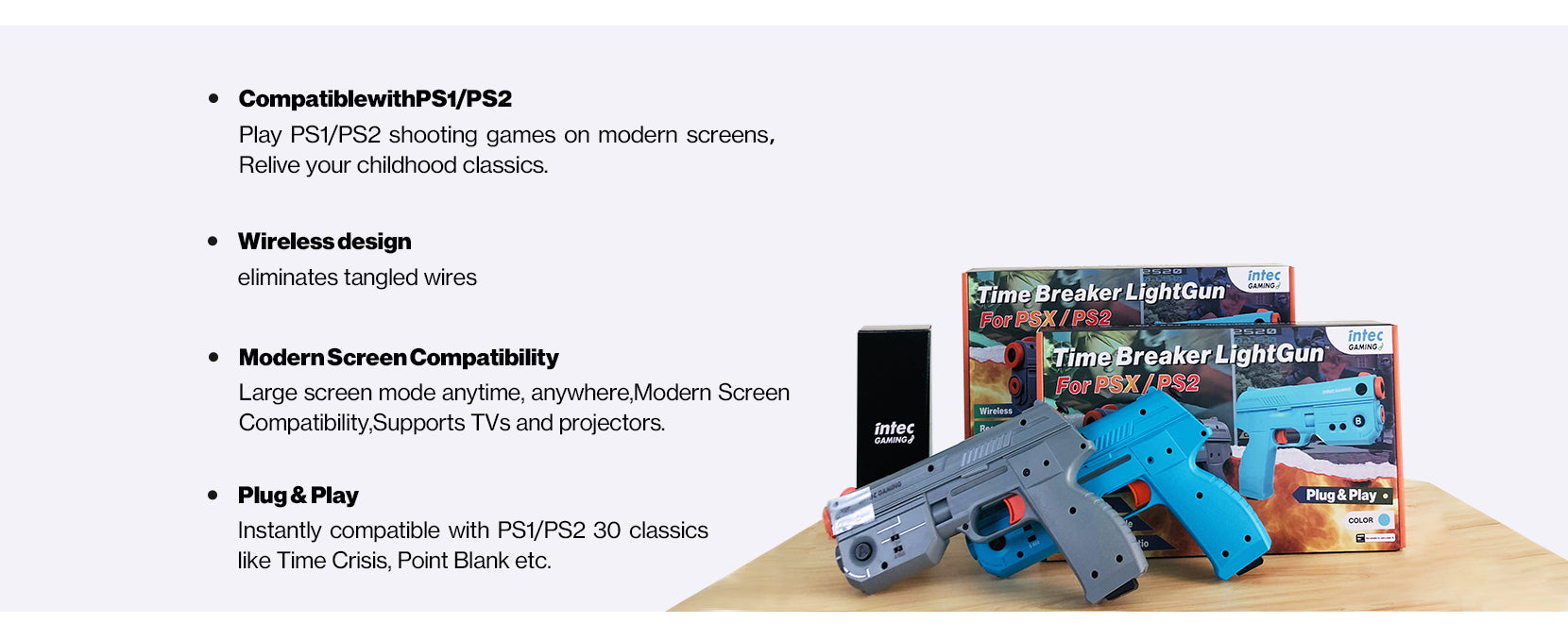 Ps2 Light Gun Rifle Time Breaker LightGun for PS1 /PS2 – INTECGAMING