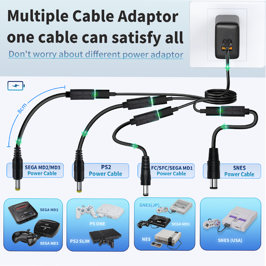 Retro Game Console Type C Power Kit
