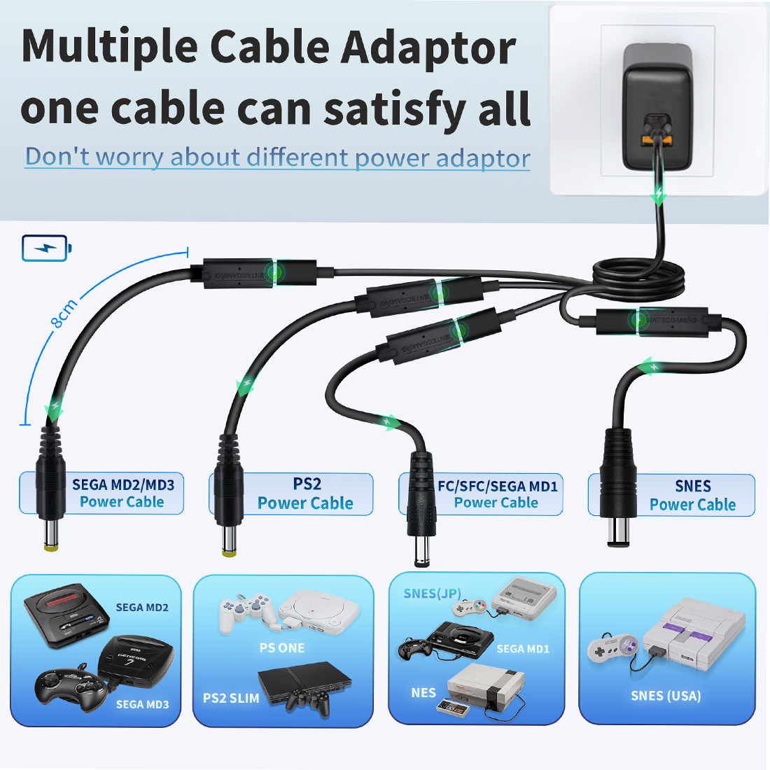 Retro Game Console Type C Power Kit