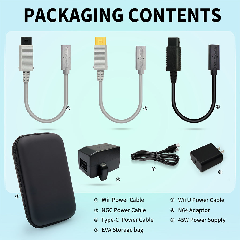 N64/NGC/WII/WII U Type C Power Kit